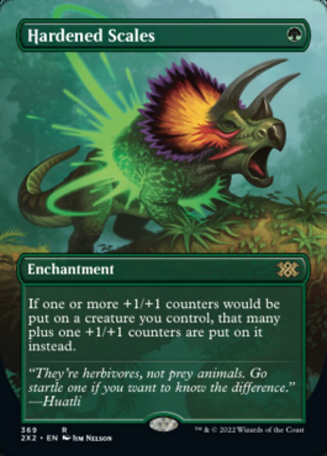 Hardened Scales (Borderless Alternate Art) [Double Masters 2022] | RetroPlay Games