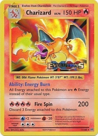 Charizard (11/108) (XY Evolutions Prerelease) [XY: Black Star Promos] | RetroPlay Games