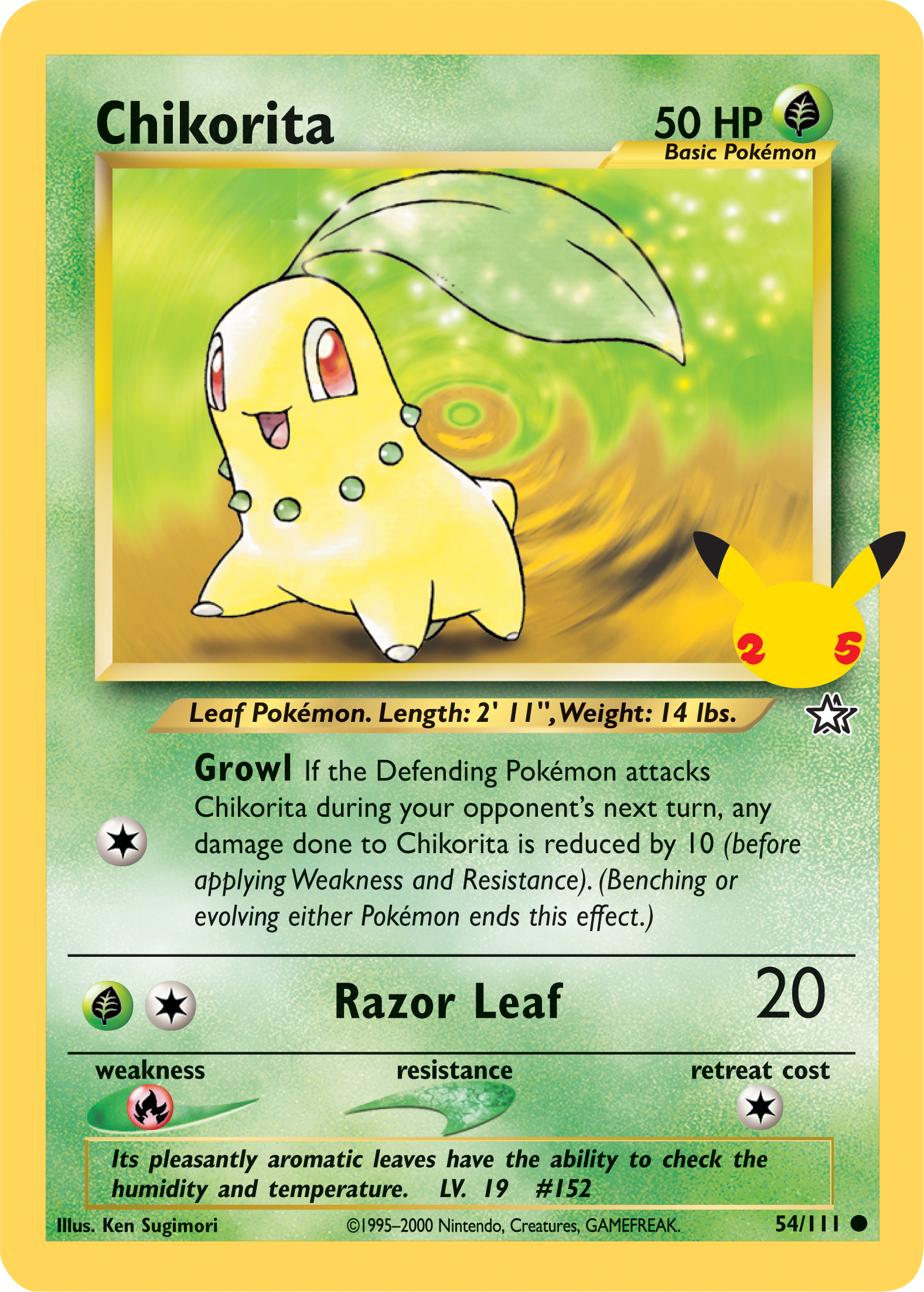 Chikorita (54/111) (Jumbo Card) [First Partner Pack] | RetroPlay Games