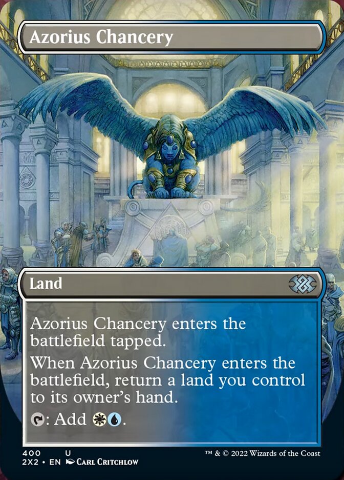 Azorius Chancery (Borderless Alternate Art) [Double Masters 2022] | RetroPlay Games