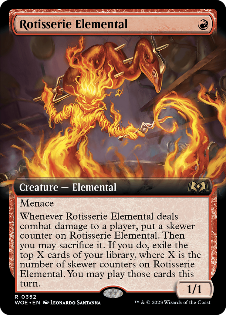 Rotisserie Elemental (Extended Art) [Wilds of Eldraine] | RetroPlay Games