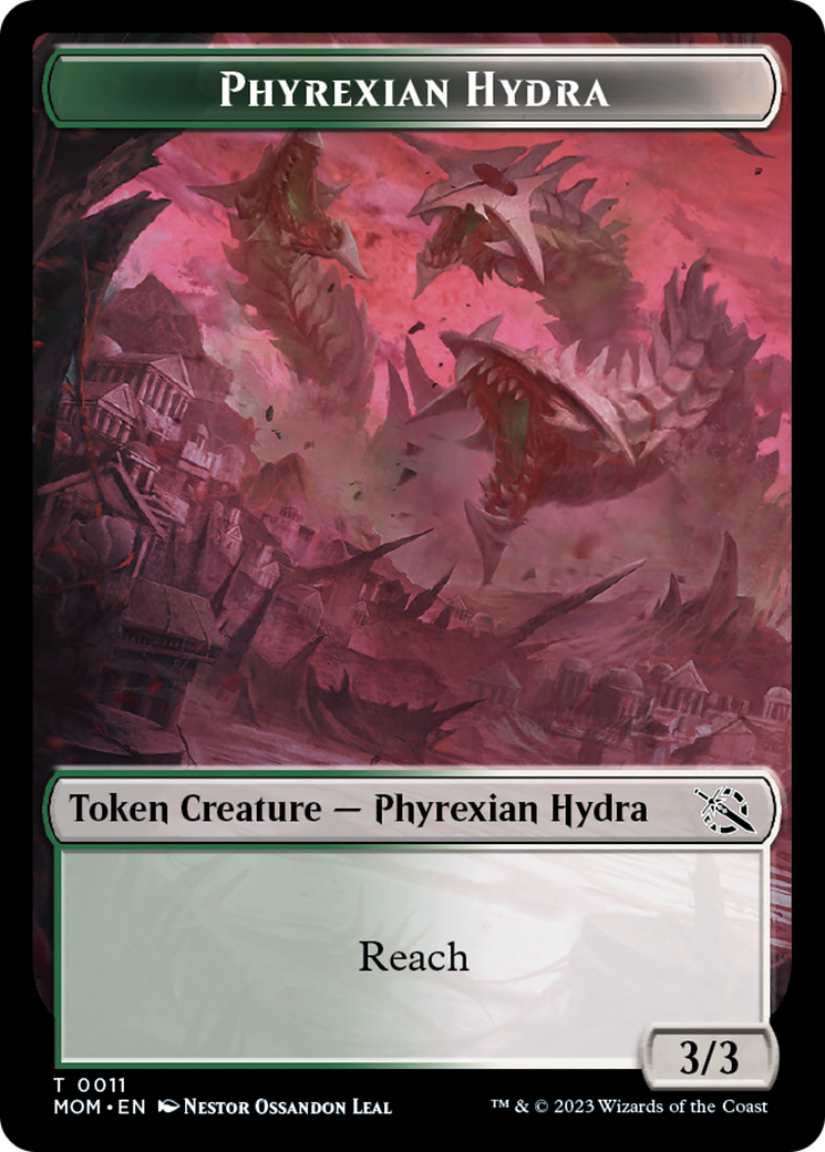 Warrior // Phyrexian Hydra (11) Double-Sided Token [March of the Machine Tokens] | RetroPlay Games