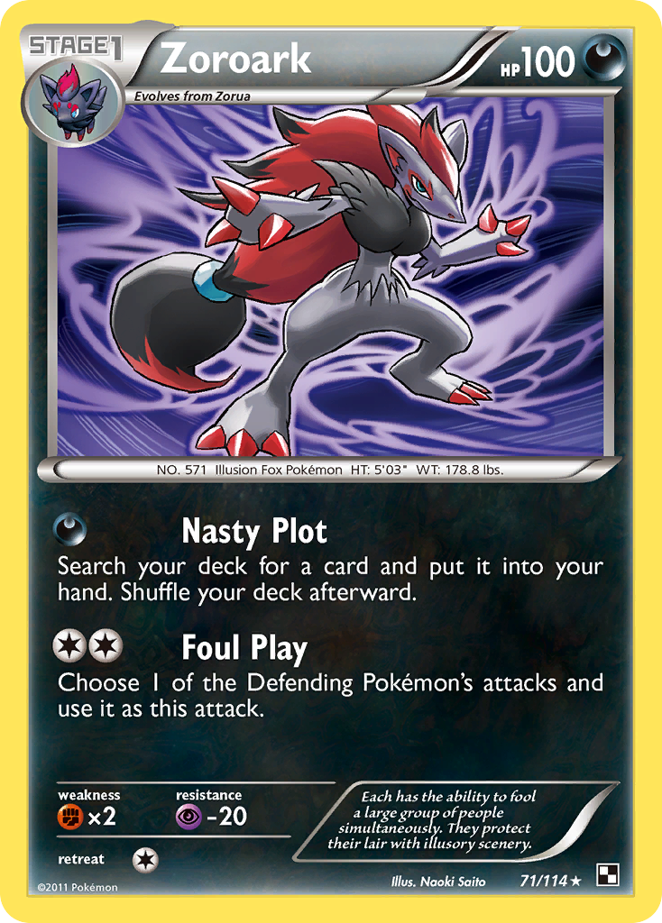 Zoroark (71/114) [Black & White: Base Set] | RetroPlay Games