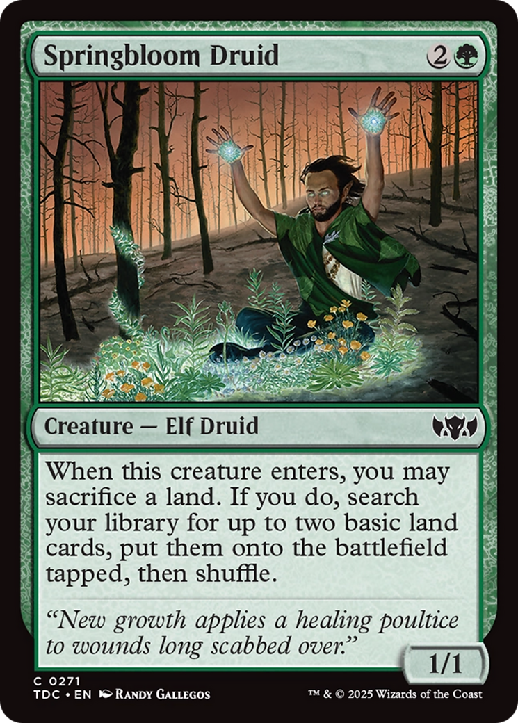 Springbloom Druid [Tarkir: Dragonstorm Commander] | RetroPlay Games