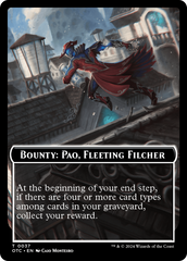 Bounty: Paq, Fleeting Filcher // Bounty Rules Double-Sided Token [Outlaws of Thunder Junction Commander Tokens] | RetroPlay Games