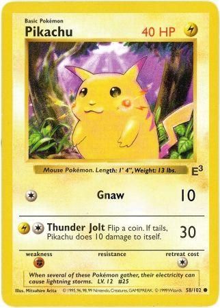 Pikachu (58/102) (E3 Stamped Promo with Red Cheeks) [Miscellaneous Cards] | RetroPlay Games