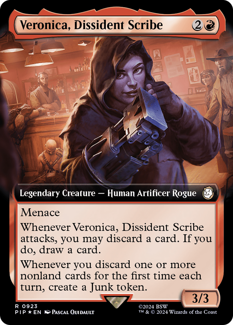 Veronica, Dissident Scribe (Extended Art) (Surge Foil) [Fallout] | RetroPlay Games