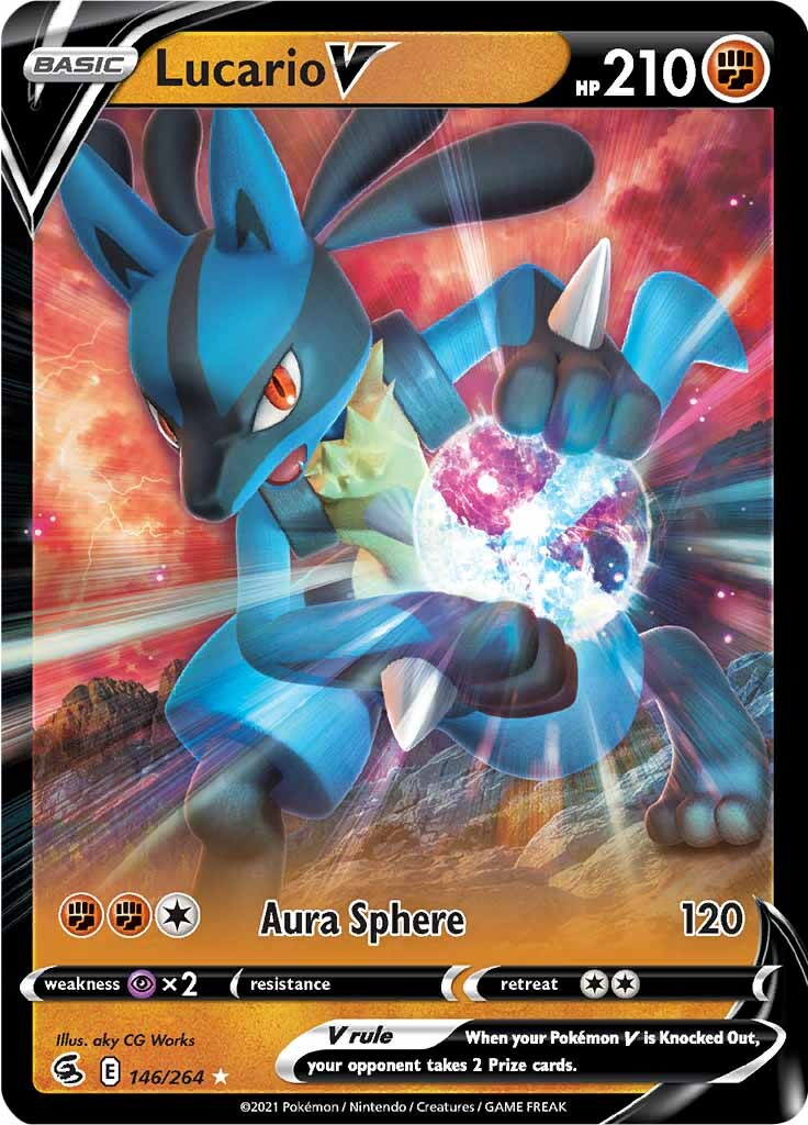 Lucario V (146/264) (Jumbo Card) [Sword & Shield: Fusion Strike] | RetroPlay Games