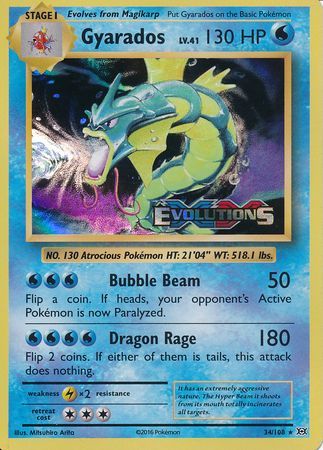 Gyarados (34/108) (XY Evolutions Prerelease) [XY: Black Star Promos] | RetroPlay Games