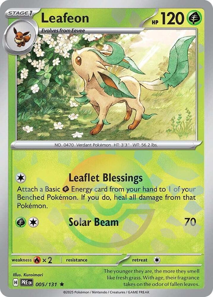 Leafeon (005/131) (Poke Ball Pattern) [Scarlet & Violet: Prismatic Evolutions] | RetroPlay Games