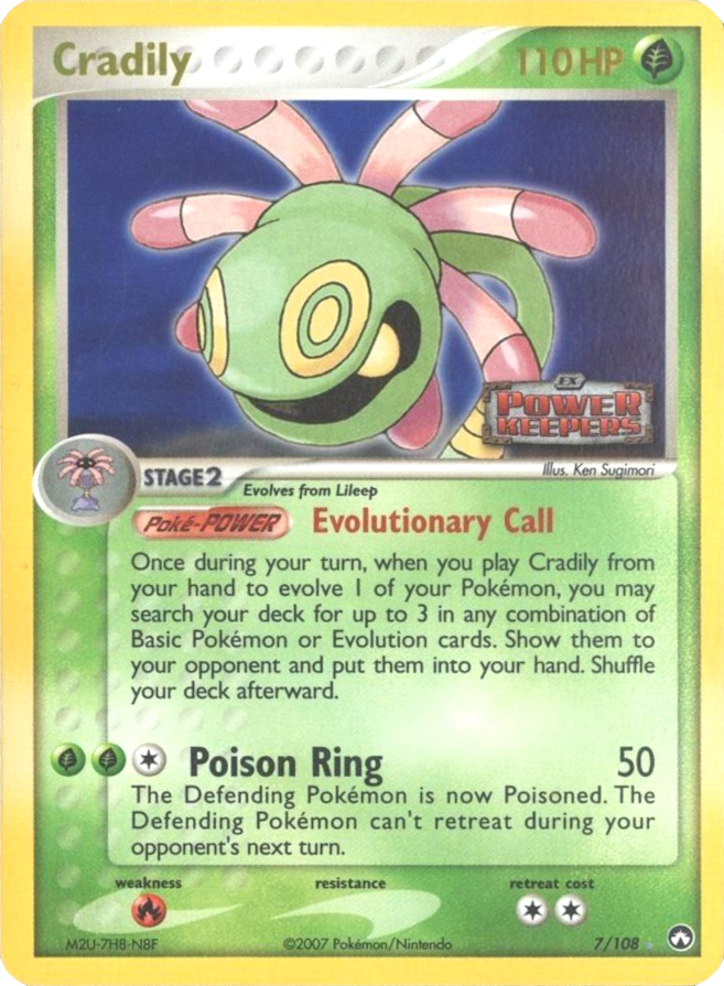 Cradily (7/108) (Stamped) [EX: Power Keepers] | RetroPlay Games