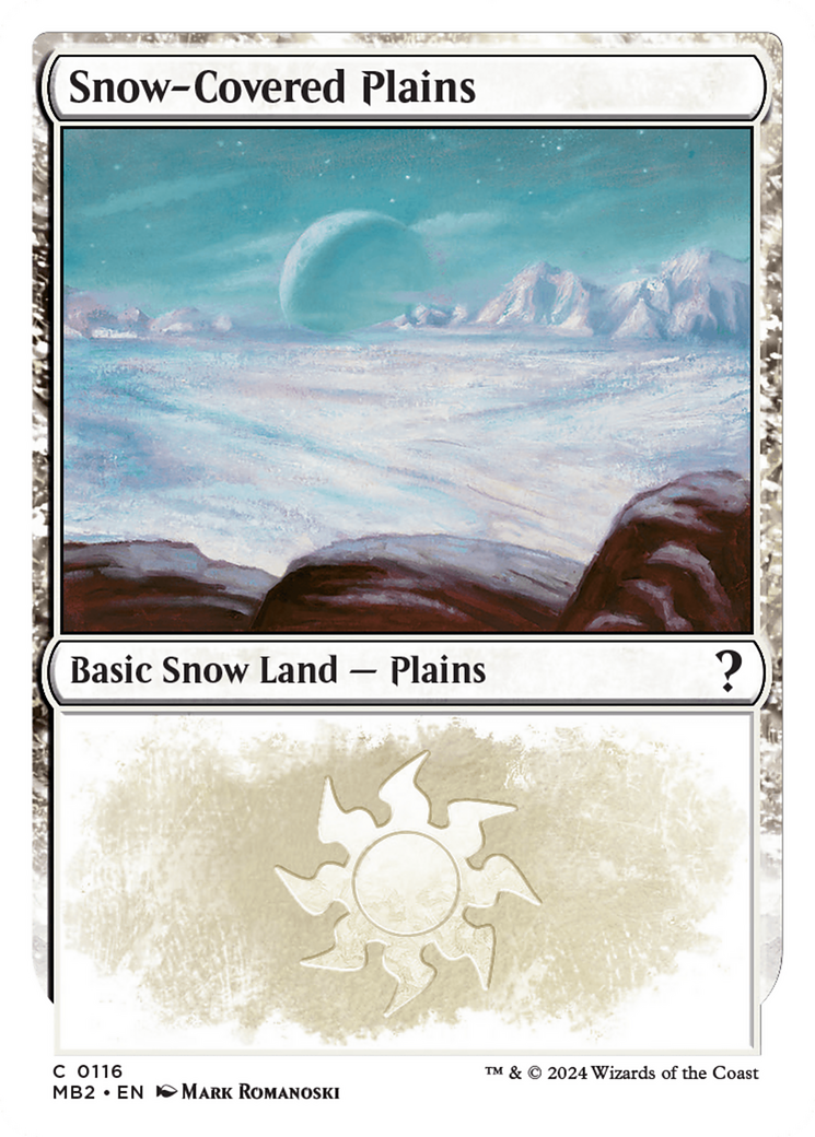 Snow-Covered Plains (White Border) [Mystery Booster 2] | RetroPlay Games