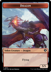 Saproling // Dragon (0021) Double-Sided Token [Commander Masters Tokens] | RetroPlay Games
