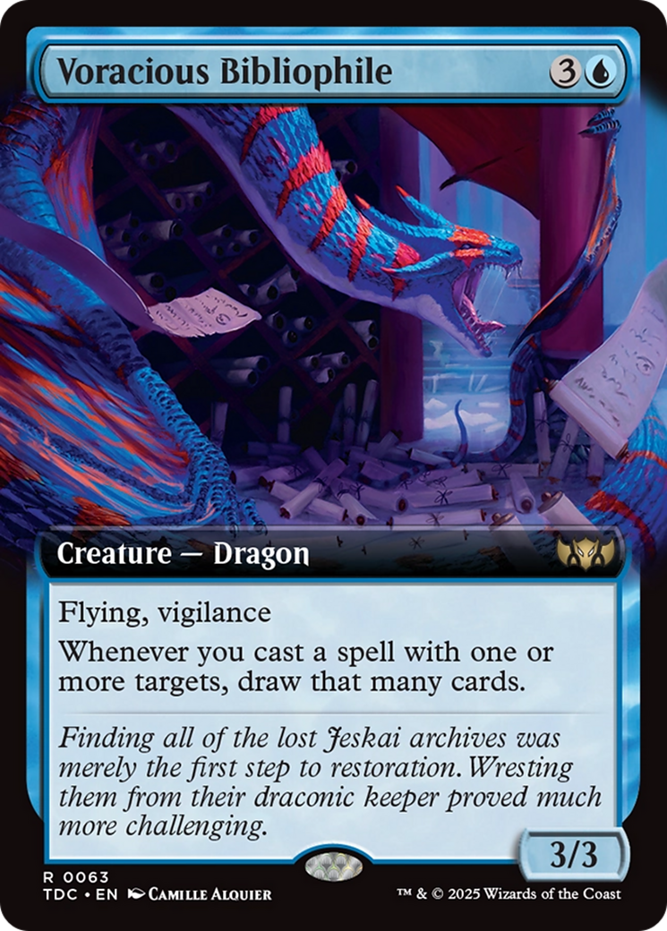 Voracious Bibliophile (Extended Art) [Tarkir: Dragonstorm Commander] | RetroPlay Games