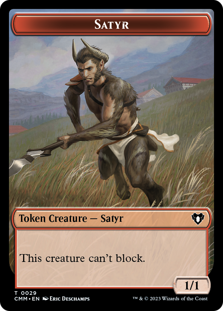 Satyr Token [Commander Masters Tokens] | RetroPlay Games