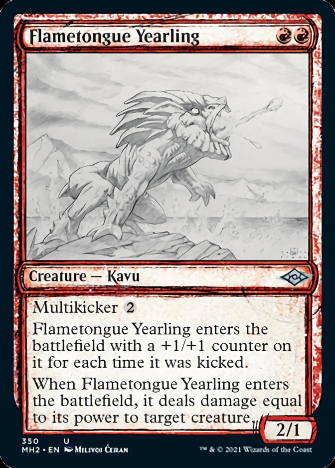 Flametongue Yearling (Sketch) [Modern Horizons 2] | RetroPlay Games