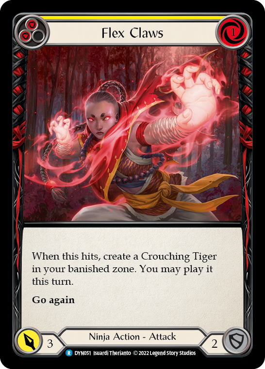 Flex Claws (Yellow) [DYN051] (Dynasty)  Rainbow Foil | RetroPlay Games