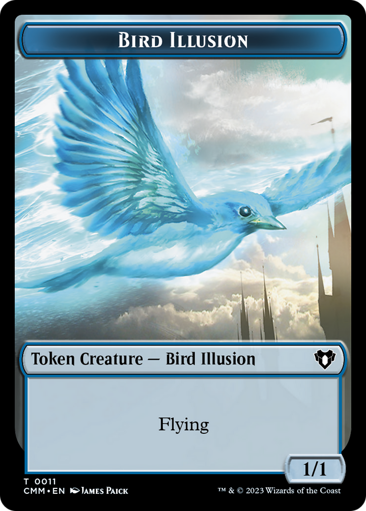 Bird // Bird Illusion Double-Sided Token [Commander Masters Tokens] | RetroPlay Games