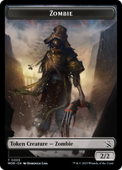 Monk // Zombie Double-Sided Token [March of the Machine Tokens] | RetroPlay Games