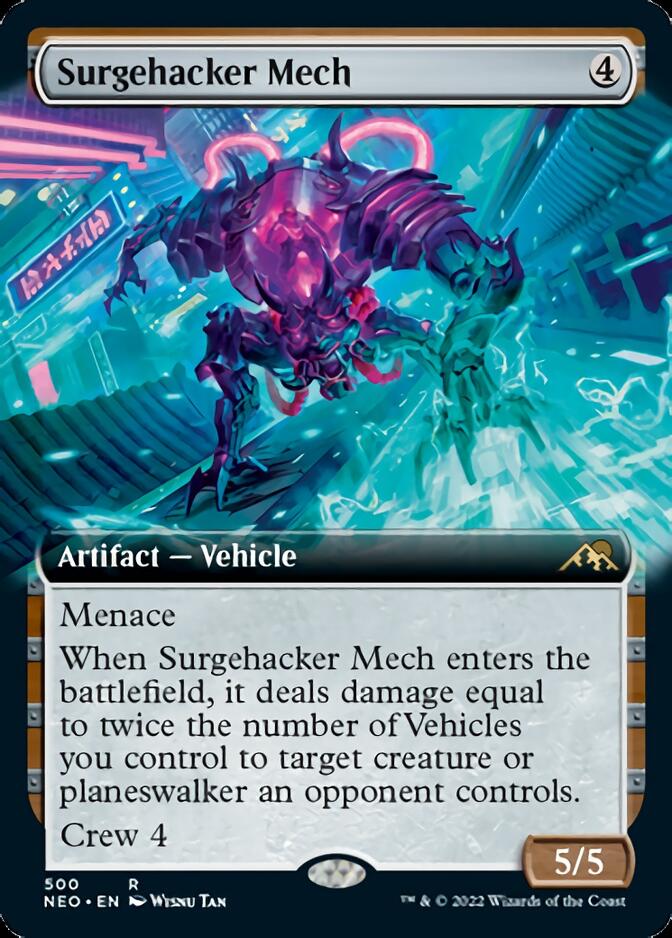 Surgehacker Mech (Extended Art) [Kamigawa: Neon Dynasty] | RetroPlay Games