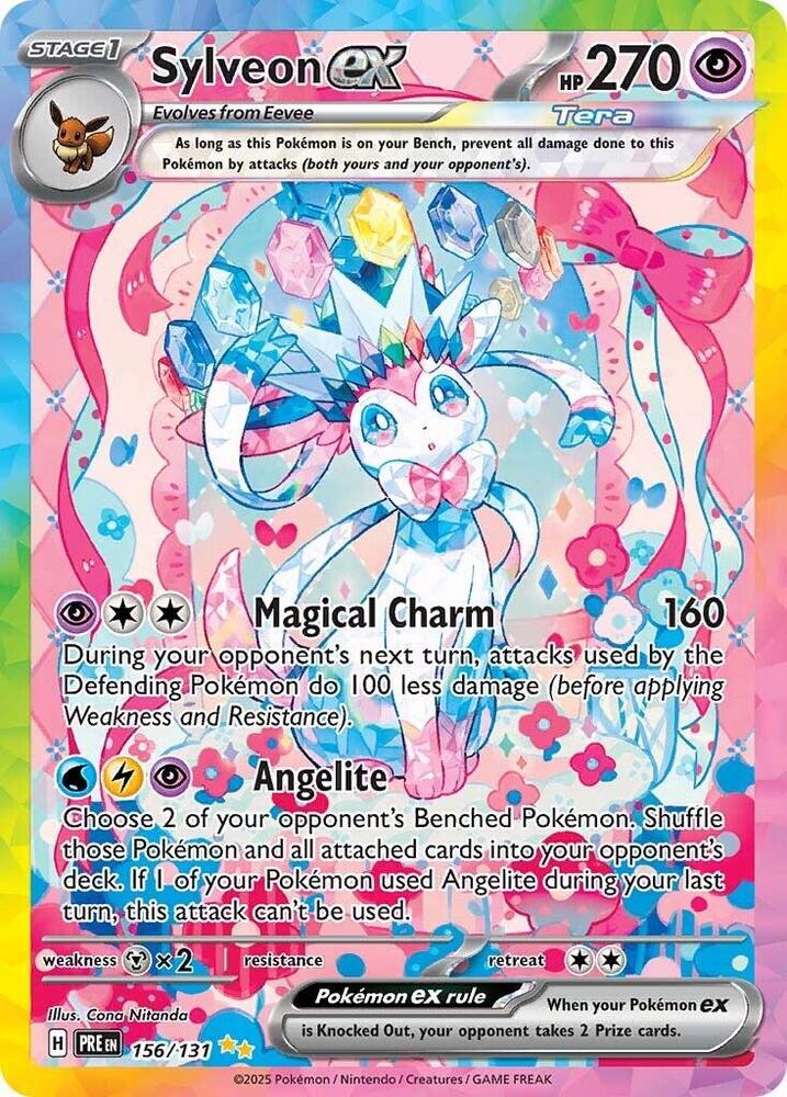 Sylveon ex (156/131) [Scarlet & Violet: Prismatic Evolutions] | RetroPlay Games