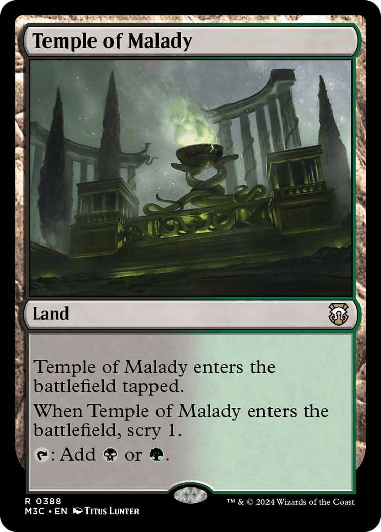 Temple of Malady (Ripple Foil) [Modern Horizons 3 Commander] | RetroPlay Games