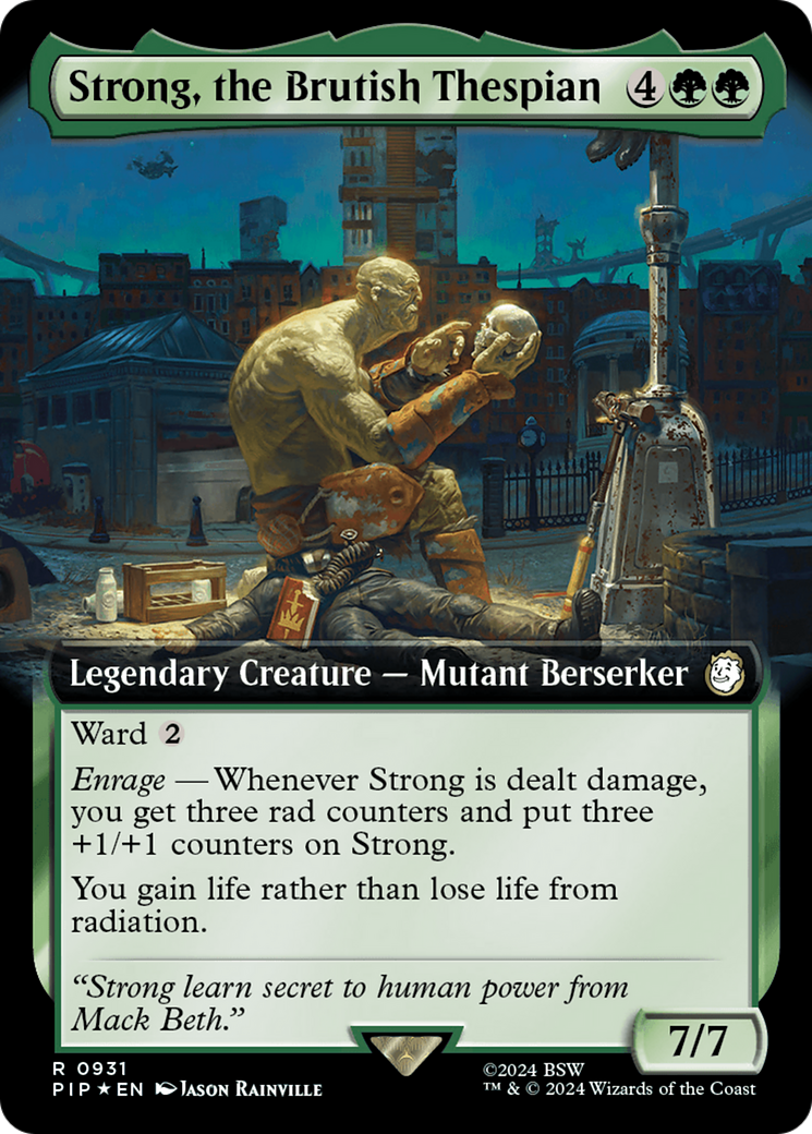 Strong, the Brutish Thespian (Extended Art) (Surge Foil) [Fallout] | RetroPlay Games