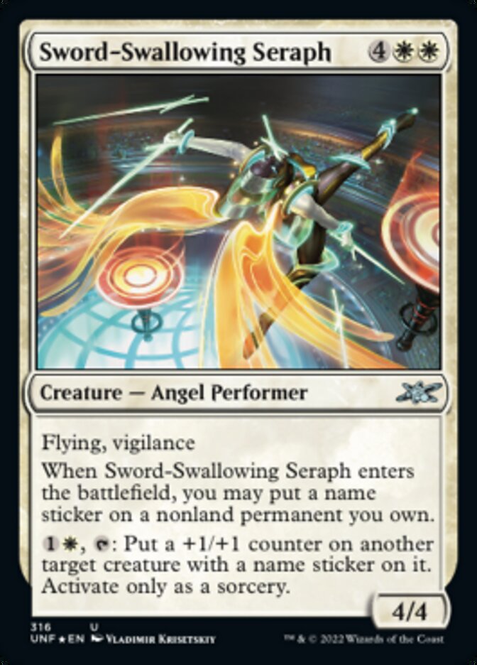 Sword-Swallowing Seraph (Galaxy Foil) [Unfinity] | RetroPlay Games