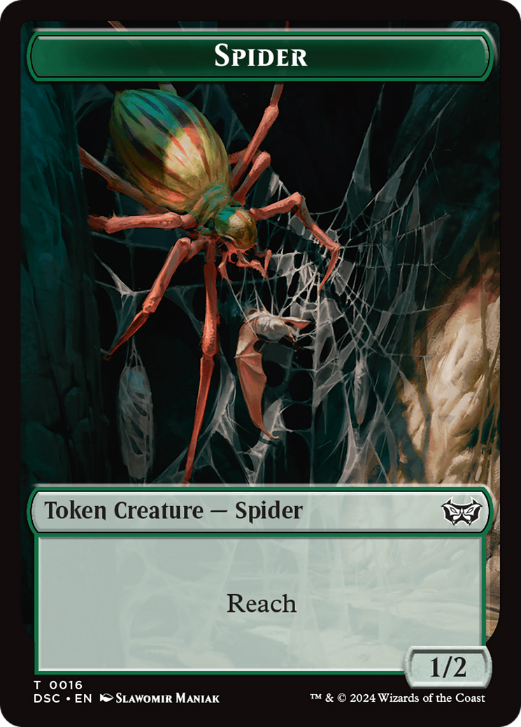 Insect (0012) // Spider Double-Sided Token [Duskmourn: House of Horror Commander Tokens] | RetroPlay Games