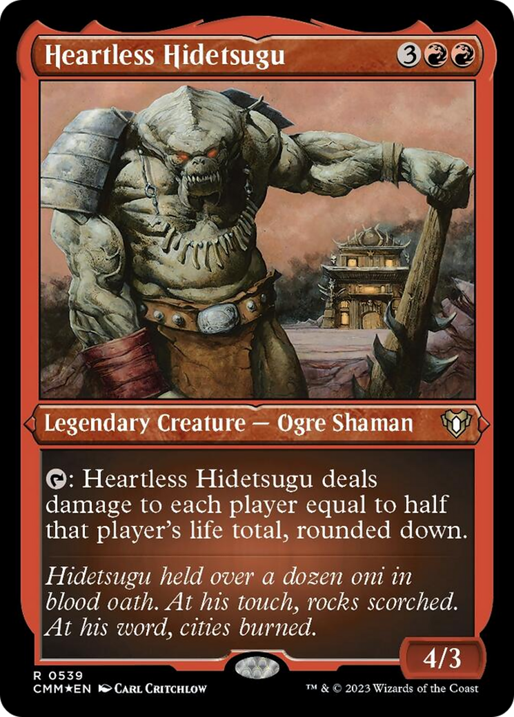 Heartless Hidetsugu (Foil Etched) [Commander Masters] | RetroPlay Games