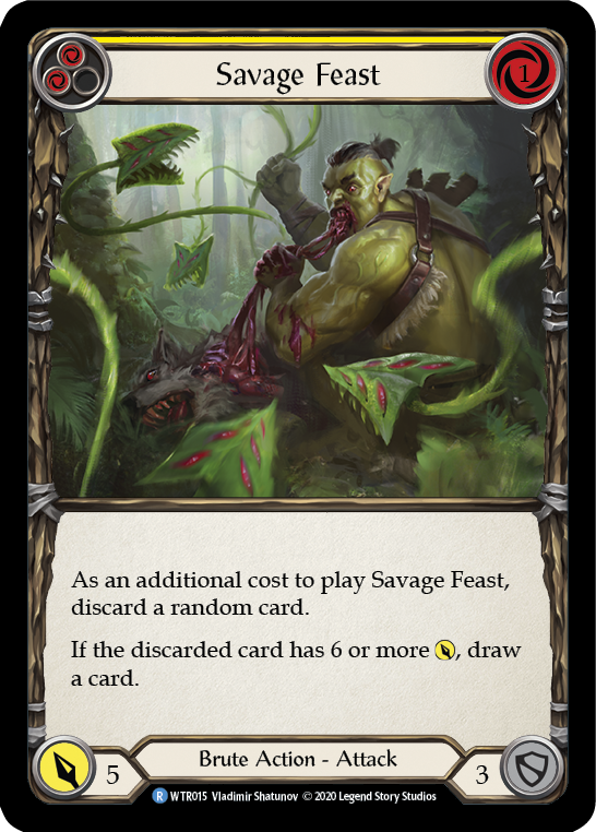 Savage Feast (Yellow) [U-WTR015] (Welcome to Rathe Unlimited)  Unlimited Rainbow Foil | RetroPlay Games