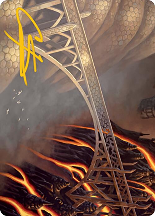Rustvale Bridge Art Card (Gold-Stamped Signature) [Modern Horizons 2 Art Series] | RetroPlay Games