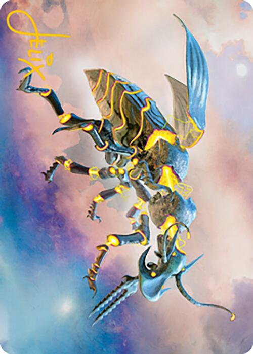 Zabaz, the Glimmerwasp Art Card (Gold-Stamped Signature) [Modern Horizons 2 Art Series] | RetroPlay Games