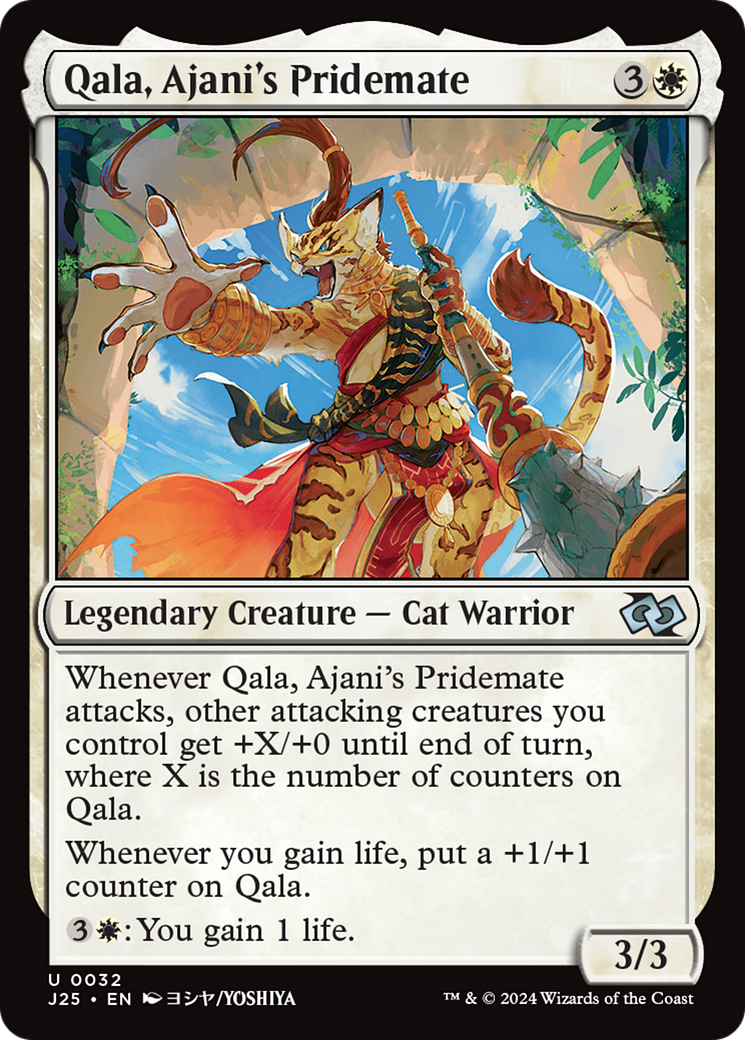 Qala, Ajani's Pridemate (Anime) [Foundations Jumpstart] | RetroPlay Games