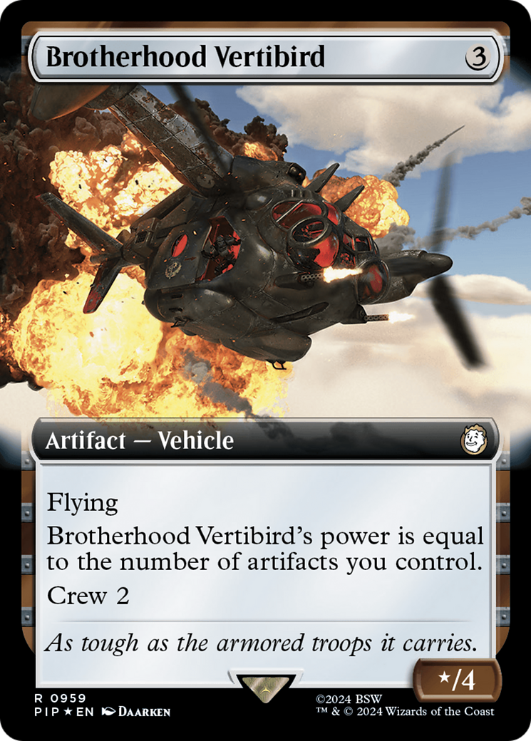 Brotherhood Vertibird (Extended Art) (Surge Foil) [Fallout] | RetroPlay Games