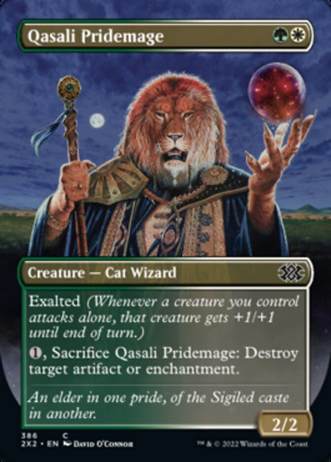 Qasali Pridemage (Borderless Alternate Art) [Double Masters 2022] | RetroPlay Games