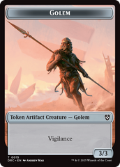 Golem (0014) // Golem (0015) Double-Sided Token [Aetherdrift Tokens] | RetroPlay Games