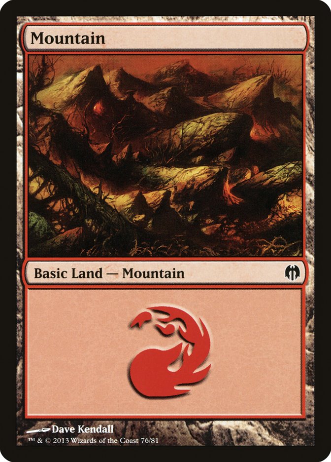 Mountain (76) [Duel Decks: Heroes vs. Monsters] | RetroPlay Games