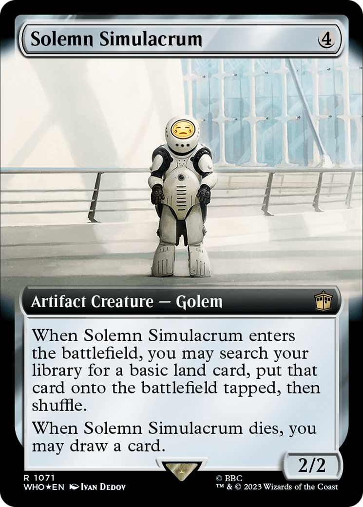 Solemn Simulacrum (Extended Art) (Surge Foil) [Doctor Who] | RetroPlay Games