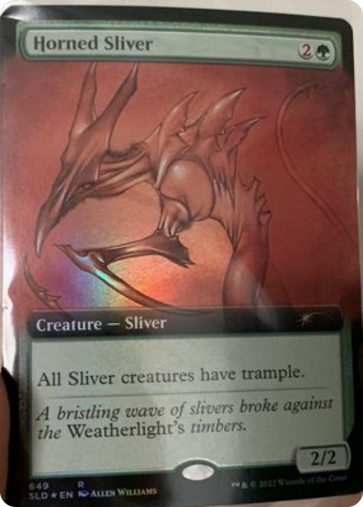 Horned Sliver (Extended Art) [Secret Lair Drop Promos] | RetroPlay Games