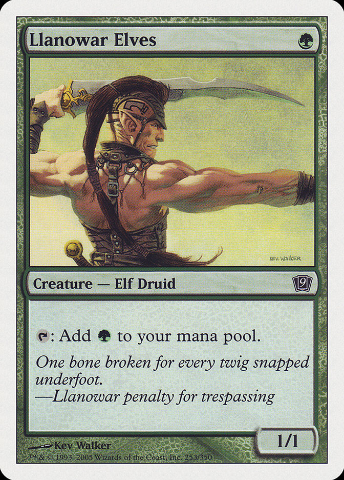 Llanowar Elves (9th Edition) [Oversize Cards] | RetroPlay Games
