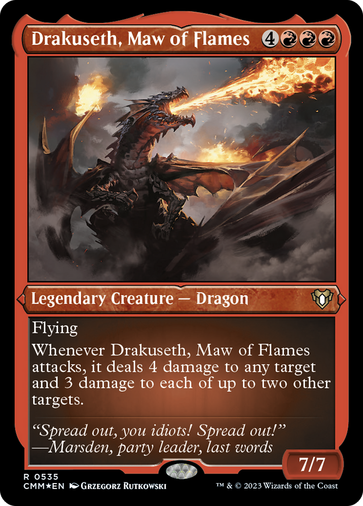 Drakuseth, Maw of Flames (Foil Etched) [Commander Masters] | RetroPlay Games