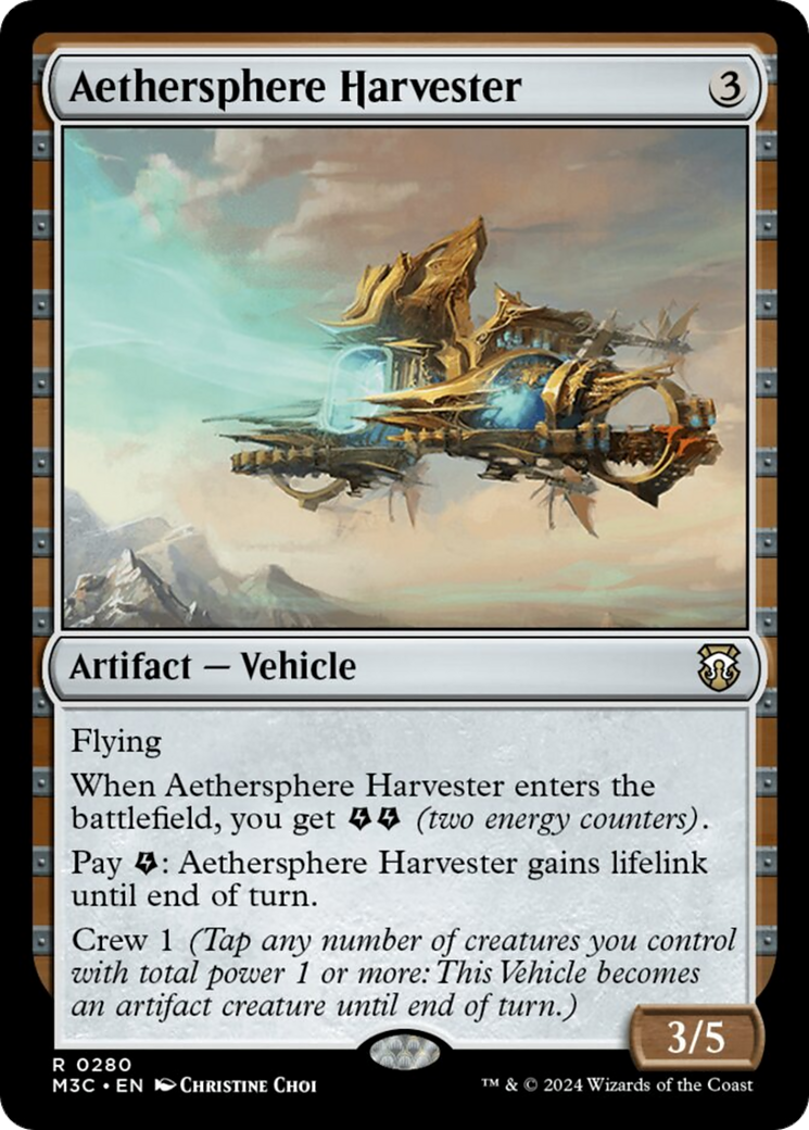 Aethersphere Harvester (Ripple Foil) [Modern Horizons 3 Commander] | RetroPlay Games