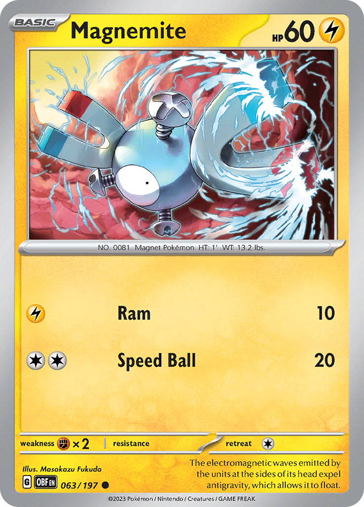 Magnemite (063/197) [Scarlet & Violet: Obsidian Flames] | RetroPlay Games