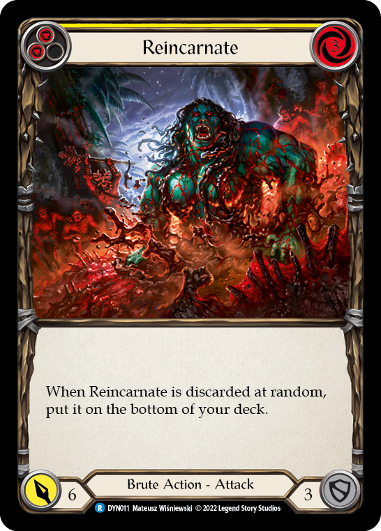 Reincarnate (Yellow) [DYN011] (Dynasty)  Rainbow Foil | RetroPlay Games