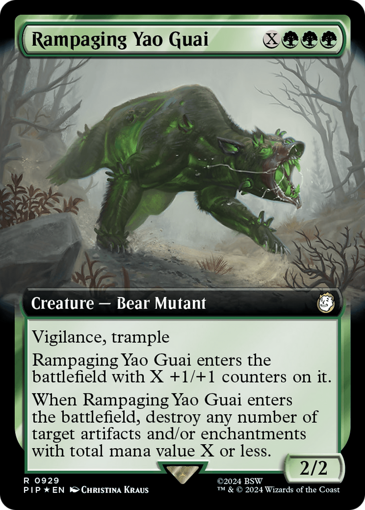 Rampaging Yao Guai (Extended Art) (Surge Foil) [Fallout] | RetroPlay Games