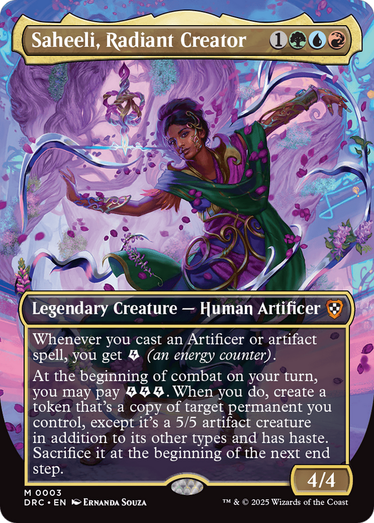 Saheeli, Radiant Creator (Borderless) [Aetherdrift Commander] | RetroPlay Games
