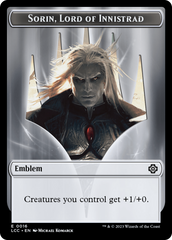 Emblem - Sorin, Lord of Innistrad // Vampire (0004) Double-Sided Token [The Lost Caverns of Ixalan Commander Tokens] | RetroPlay Games