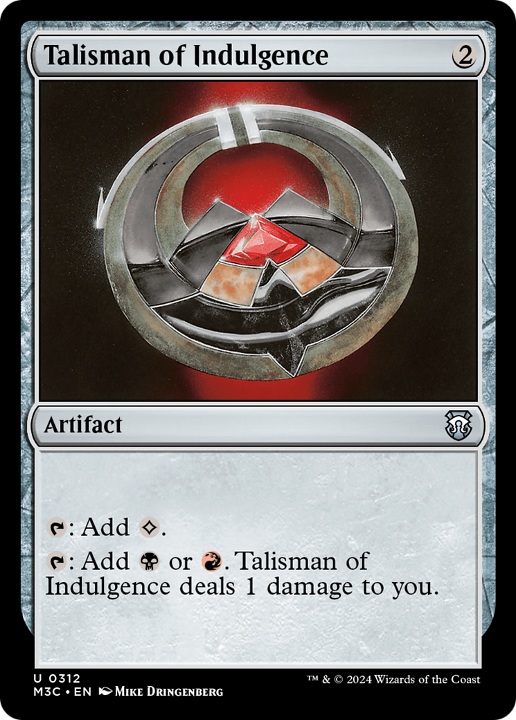 Talisman of Indulgence (Ripple Foil) [Modern Horizons 3 Commander] | RetroPlay Games