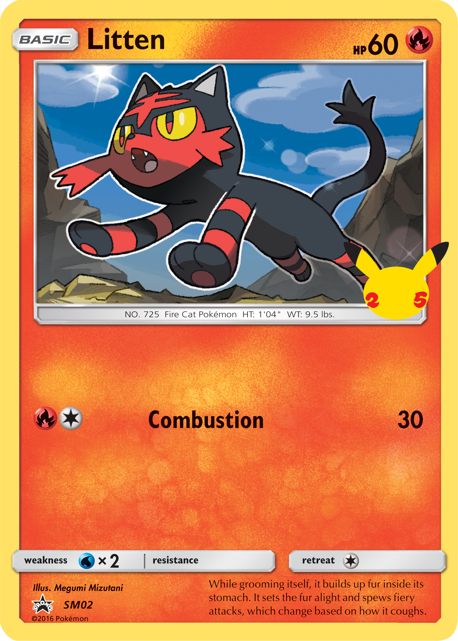 Litten (SM02) (Jumbo Card) [First Partner Pack] | RetroPlay Games